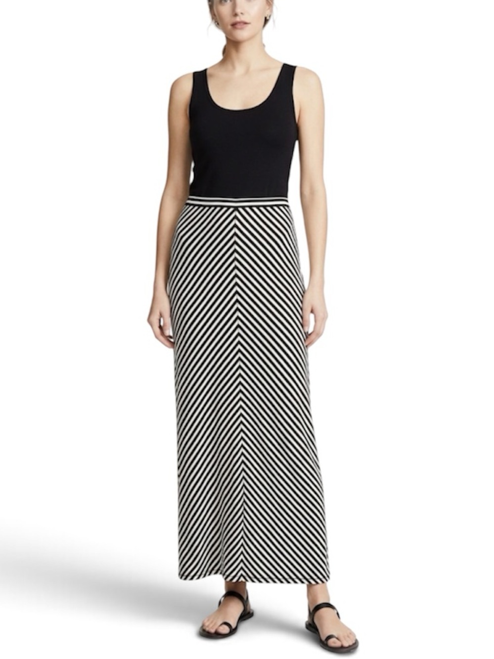 MAX STUDIO Striped Maxi Skirt